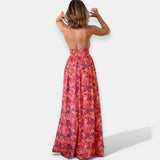 Vestido Fluido com Costas Abertas