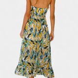 Fiona Vibrant Pattern Midi Dress
