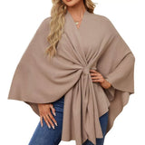 Maegan | Elegante xale tipo poncho com design frontal macio e aberto