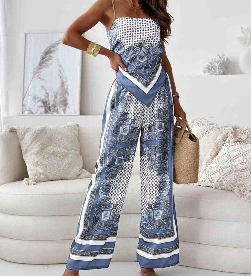 Alice | Trendy Tie-Up Jacket & Pants Two-Piece Set Ready for Vacation