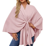 Maegan | Elegante xale tipo poncho com design frontal macio e aberto