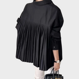 Jackielyn | Elegant Pleated Solid Color Blouse