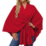 Maegan | Elegante xale tipo poncho com design frontal macio e aberto