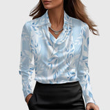 Sylvie - Luxurious sparkle blouse with pleated neck