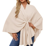 Maegan | Elegante xale tipo poncho com design frontal macio e aberto