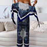 Alice | Trendy Tie-Up Jacket & Pants Two-Piece Set Ready for Vacation