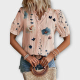 Emily - Blusa de moda com decote em V