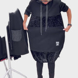 Marieta | Modern Dress with Hood and Patch