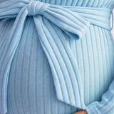 Gloria - Canelado Maternity Top com Laço na Cintura (Tie-Waist Ribbed Maternity Top) --- **Gostaria que traduzisse também a descrição do produto ou que adicionasse palavras-chave para SEO?**