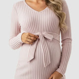 Gloria - Canelado Maternity Top com Laço na Cintura (Tie-Waist Ribbed Maternity Top) --- **Gostaria que traduzisse também a descrição do produto ou que adicionasse palavras-chave para SEO?**