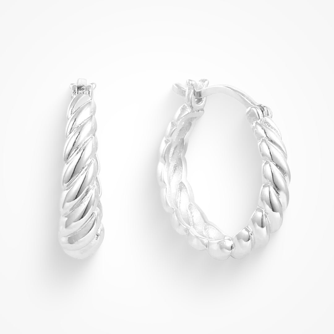 Twisted Hoop Earrings with a Twist Style