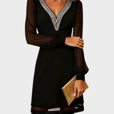 Rica | Slimming Dress with V-Neck and Inserts