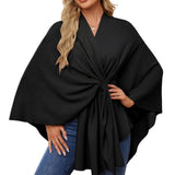 Maegan | Elegante xale tipo poncho com design frontal macio e aberto