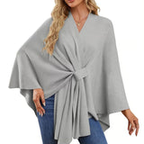 Maegan | Elegante xale tipo poncho com design frontal macio e aberto
