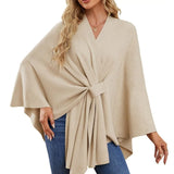 Maegan | Elegante xale tipo poncho com design frontal macio e aberto