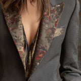 Gemma | Blouse com estampado floral vintage e contraste