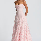 Francisca - Maxi vestido com corpete de renda