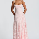Francisca - Maxi vestido com corpete de renda