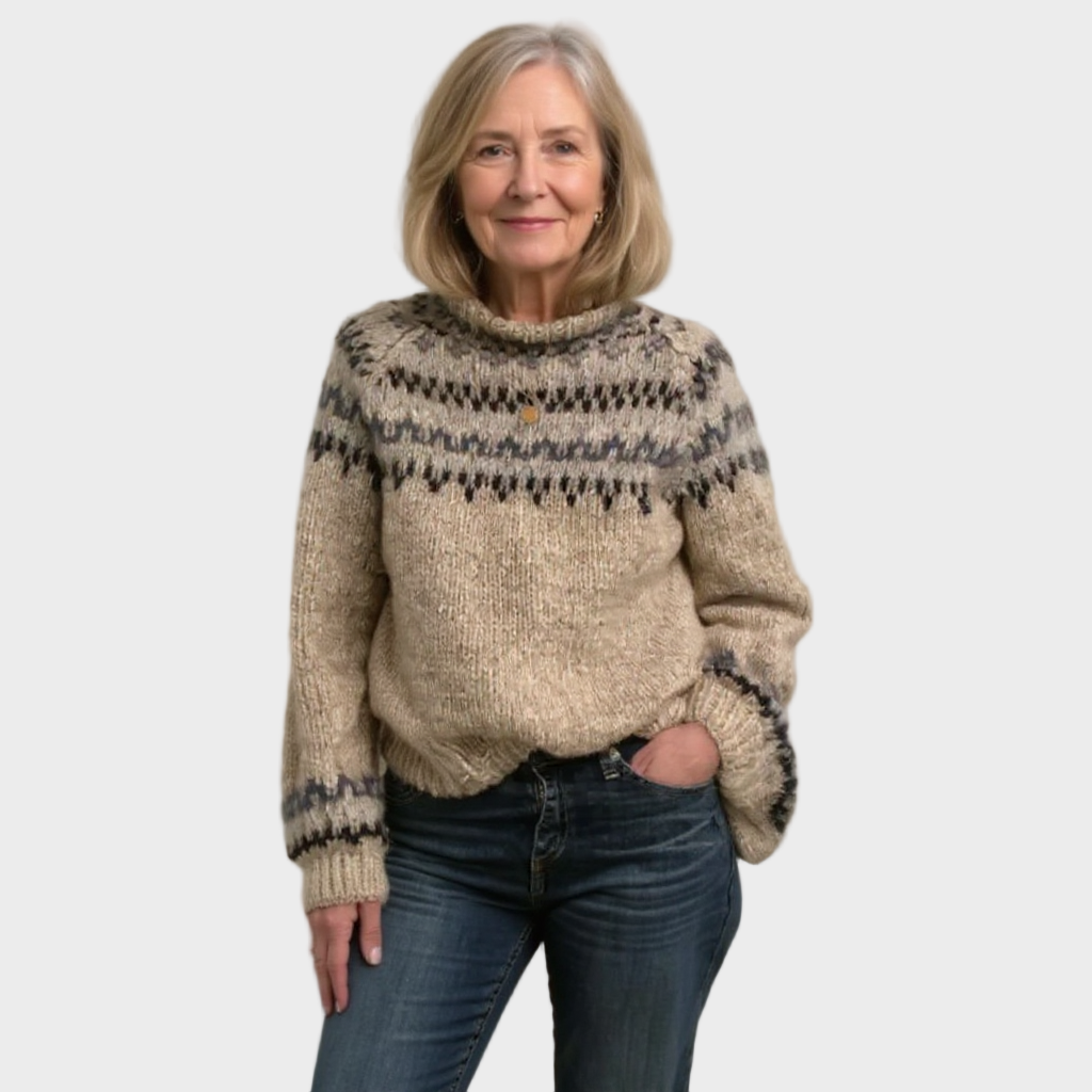 Ashley | Vintage Handgemaakte IJslandse trui