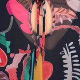Annegret Floral Midi Φόρεμα με Μακριά Μανίκια και Ρευστή Γραμμή