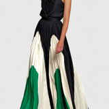 Antía Μάξι Φόρεμα Off-Shoulder με Κομψό Τύπωμα