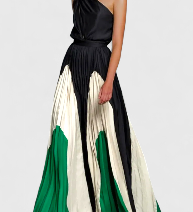 Antía Μάξι Φόρεμα Off-Shoulder με Κομψό Τύπωμα