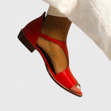 Doina Elegant Eco-Leather sandals with pointed toe and low heel