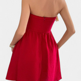 Kassandra Mini Halter Dress με Ανοιχτή Πλάτη και Τσέπες