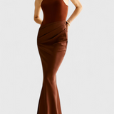 Mafalda Maxi Φόρεμα με Στυλ Tank Top και Λεπτή Σιλουέτα