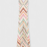 Agustina V-neck long lace dress with zigzag pattern