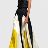 Antía Μάξι Φόρεμα Off-Shoulder με Κομψό Τύπωμα