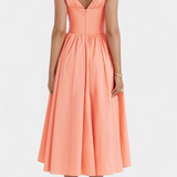 Margie V-Neck Dress with Romantic Floral Print