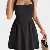Kassandra Mini Halter Dress με Ανοιχτή Πλάτη και Τσέπες