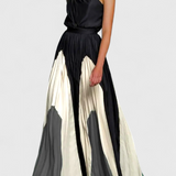 Antía Μάξι Φόρεμα Off-Shoulder με Κομψό Τύπωμα