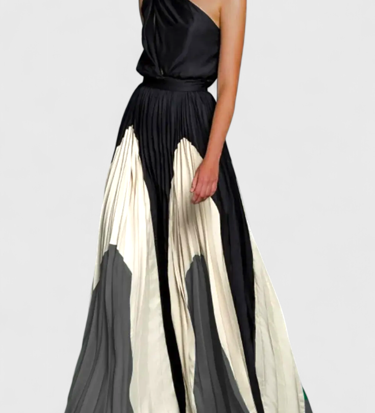 Antía Μάξι Φόρεμα Off-Shoulder με Κομψό Τύπωμα