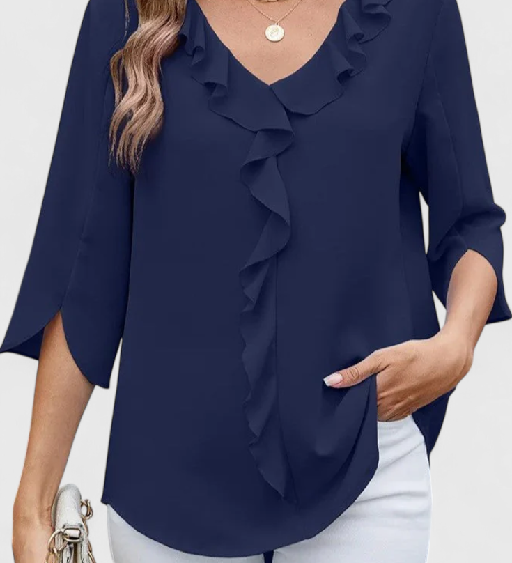 Annemiek Casual Blouse with a Comfortable Fit and Elegant Style