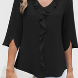 Annemiek Casual Blouse with a Comfortable Fit and Elegant Style