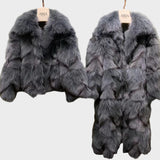 Dawn - Longline faux fur coat in fox