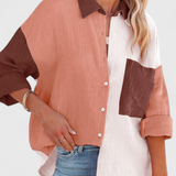 Juniper Button-Front Color Block Shirt