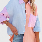 Juniper Button-Front Color Block Shirt