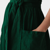 Cressida Cotton V-Neck Dress with Adjustable Waist