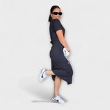 Danielle - Top e saia elegantes com decote