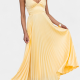 Arlena - Vestido plissado com alças e costas cruzadas